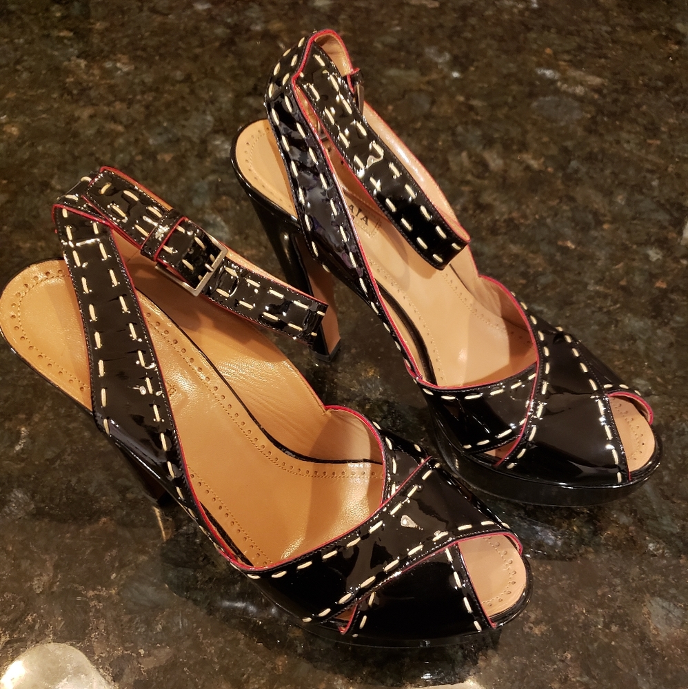 Alaïa Platform Black Patent Pumps